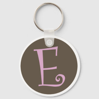 Llavero Simply Brown & Pink Keychain "E"