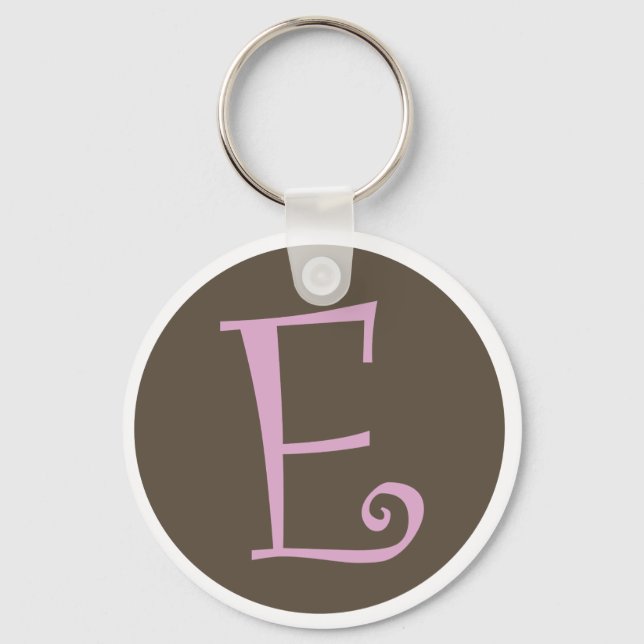 Llavero Simply Brown & Pink Keychain "E" (Anverso)
