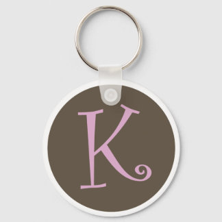 Llavero Simply Brown & Pink Keychain "K"
