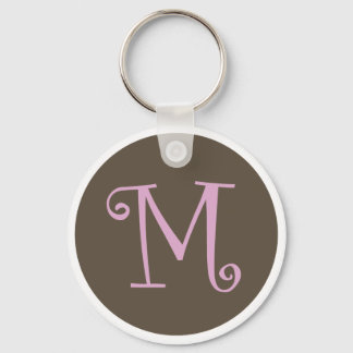 Llavero Simply Brown & Pink Keychain "M"