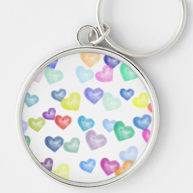 Llavero Simply Delightful Rainbow of Hearts on a (Frente)