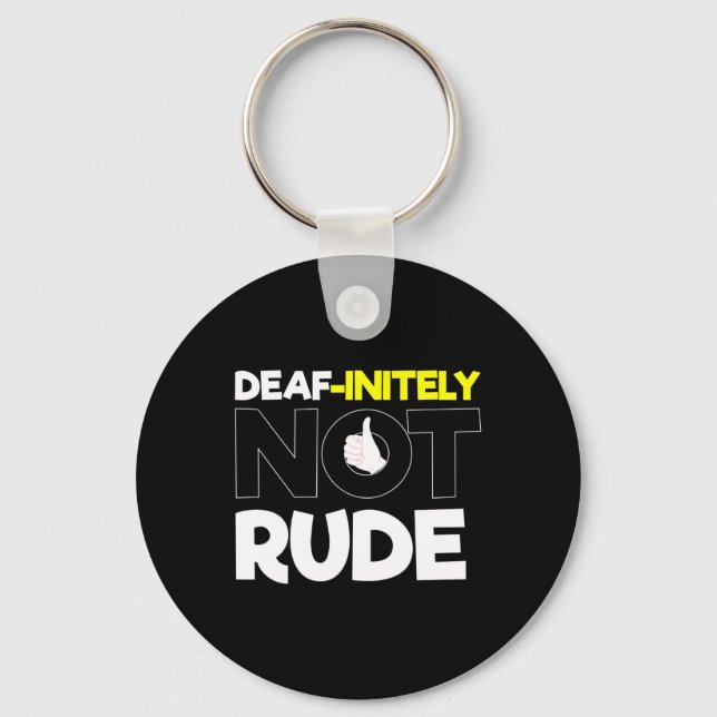 Llavero Sin Audiencia - Sordo - Incapaz De Oír - Sordo Awa (Anverso)