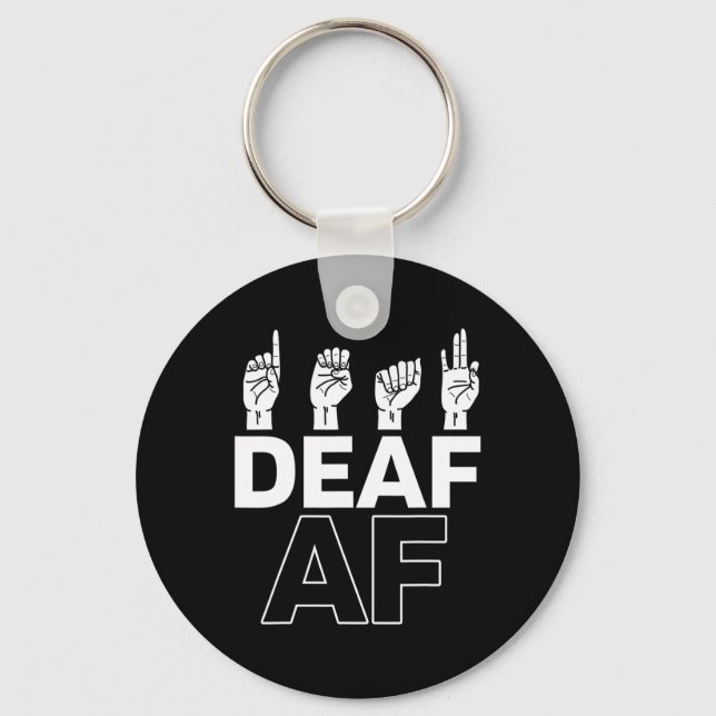 Llavero Sin Audiencia - Sordo - Incapaz De Oír - Sordo Awa (Anverso)