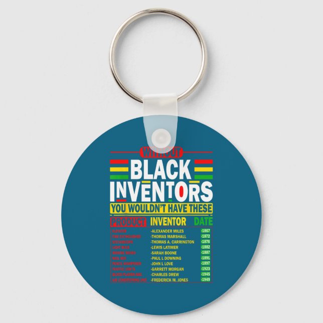 Llavero Sin inventores negros no tendrías estos (Anverso)