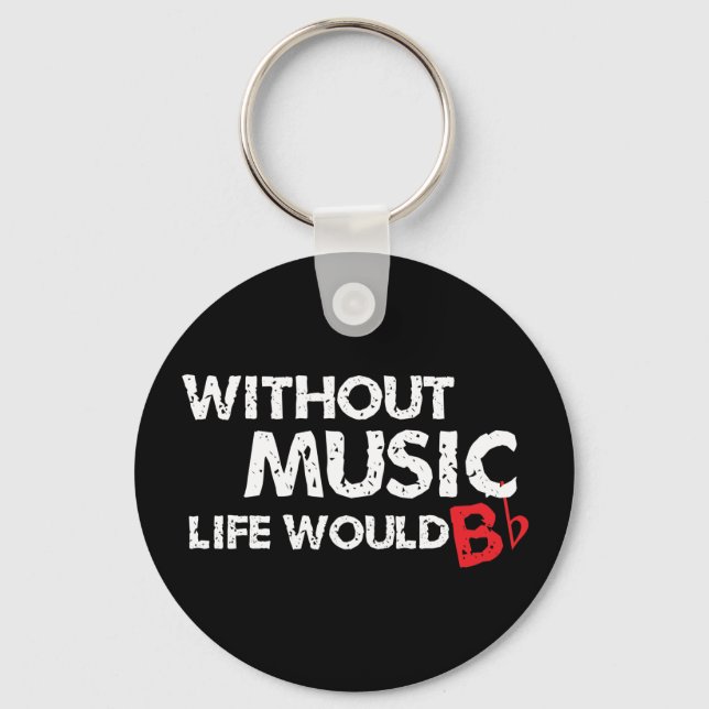 Llavero Sin vida musical sería plana (Anverso)