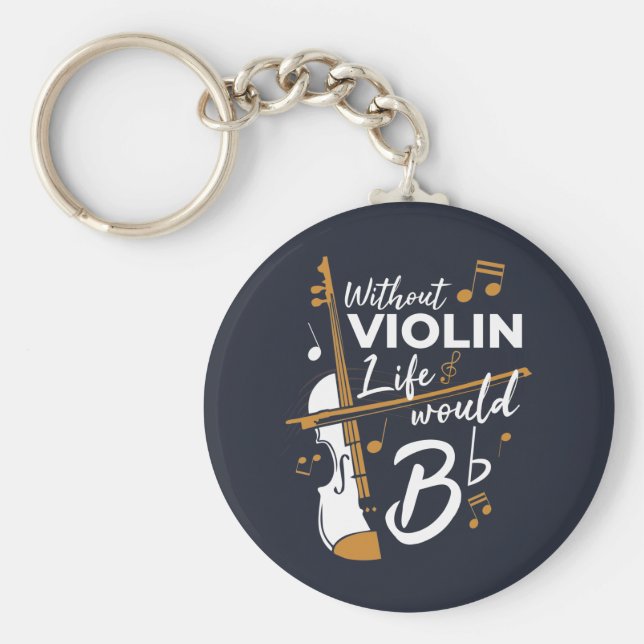 Llavero Sin Violín, la vida sería violinista sin rodeos (Frente)