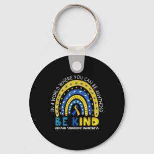 Llavero Síndrome de Be Kind Down Conciencia Hombres Arcoir