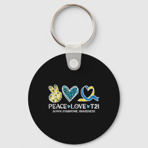 Llavero Síndrome de Down Conciencia Paz Amor T21 Mujeres d