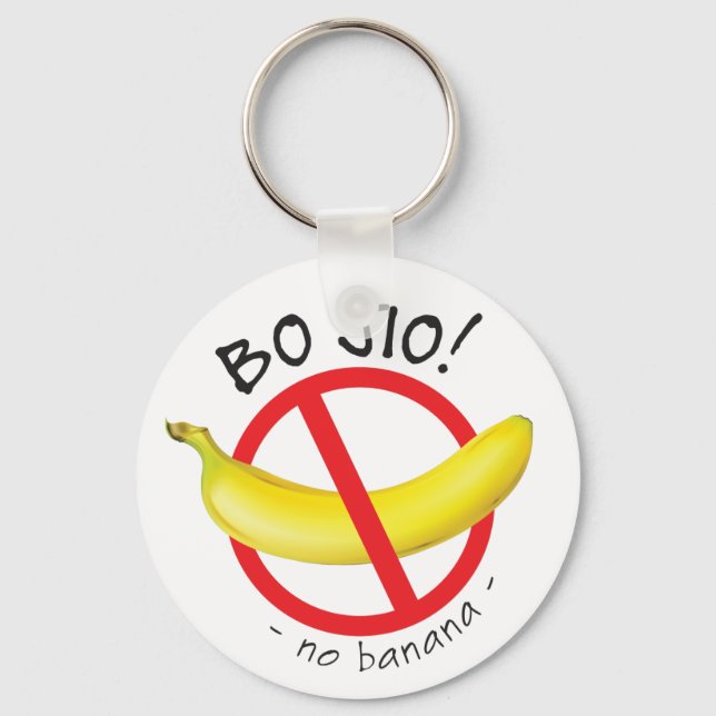 Llavero Singapur: Bo Jio - Sin invitación, sin banana (Anverso)