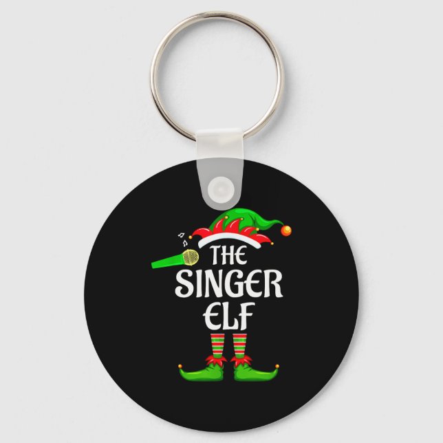 Llavero Singer Elf Matching Family Group Christmas Party P (Anverso)