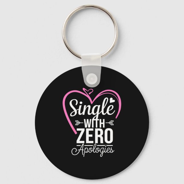 Llavero Single With Zero Alogies Anti Valentine Day  (Anverso)