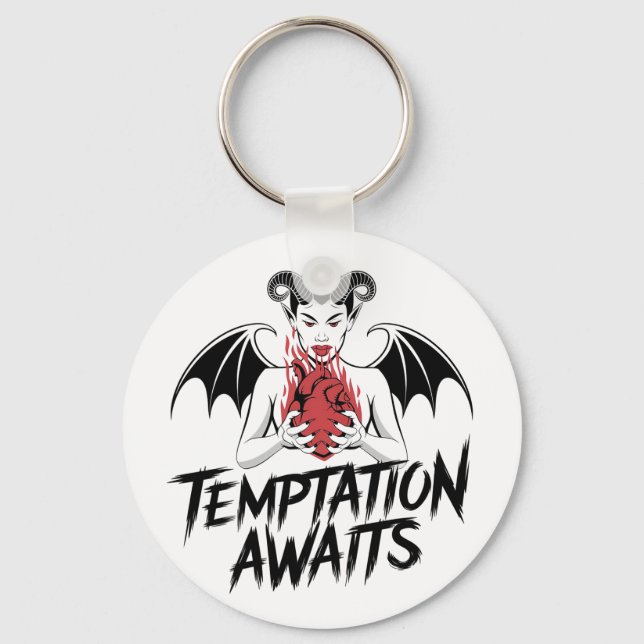 Llavero Siniestro Diseño Gótico Demonio - Se espera tentac (Anverso)