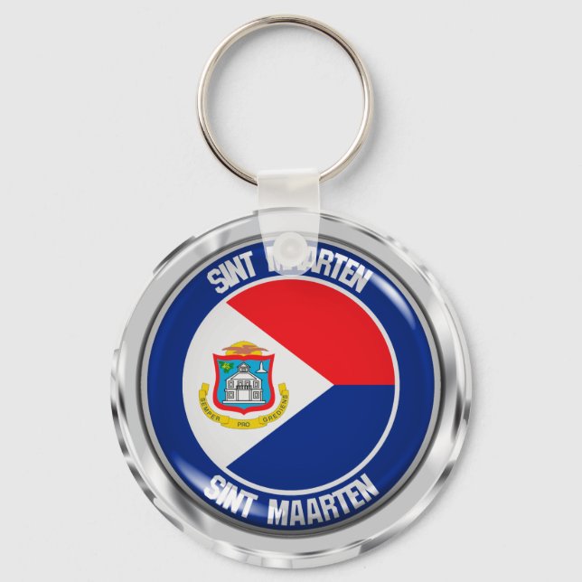 Llavero Sint Maarten Round Emblem (Anverso)