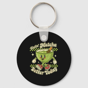Llavero Sintiéndome Mejor con Matcha Hoy Kawaii Boba Bubbl