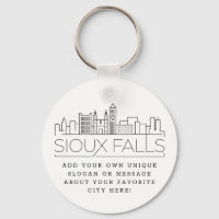 Sioux Falls Estilizada Línea De Esquina | Lema Per