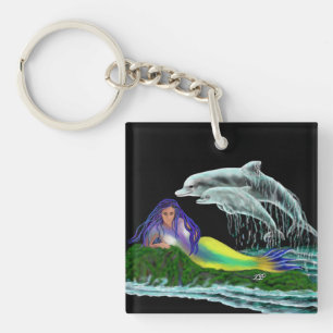 Llavero Sirena con delfines