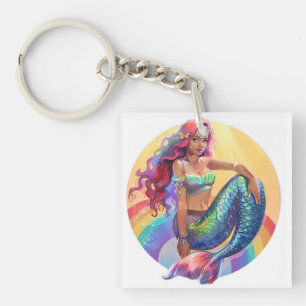 Llavero Sirena de arcoiris