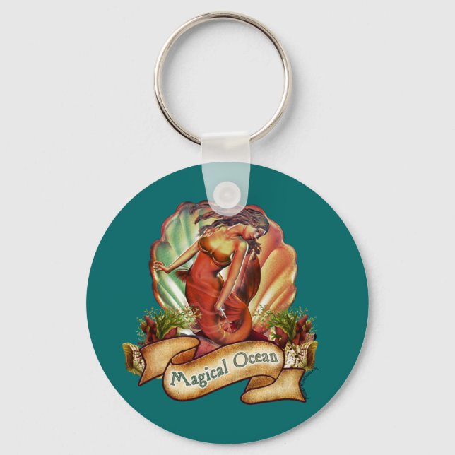 Llavero Sirena mágica oceánica (Anverso)