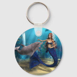 Llavero Sirena y delfín