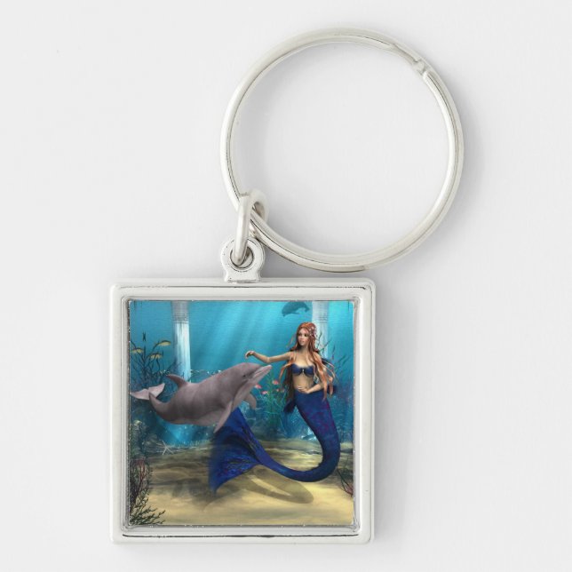 Llavero Sirena y delfín (Frente)