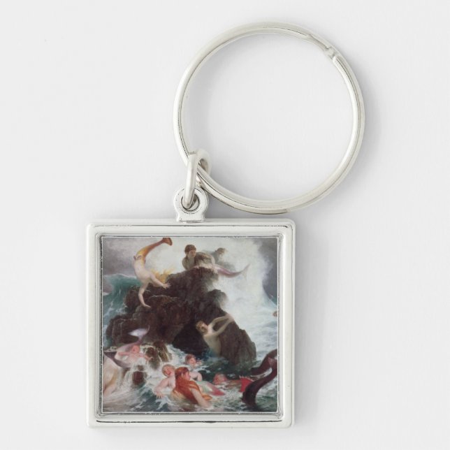 Llavero Sirenas en el juego, 1886 (aceite en lona) (Frente)