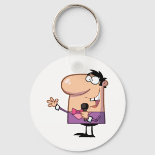 Llavero Sirva el recibimiento de una demostración y habla