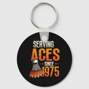 Llavero Sirviendo Aces desde 1975 Nacimiento de Badminton