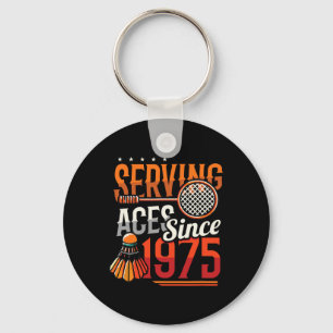 Llavero Sirviendo Aces desde 1975 Nacimiento de Badminton 