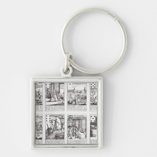 Llavero Sistema de naipes que representan satírico (Frente)