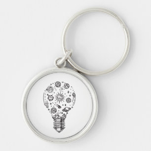 Llavero Sistema solar Doodle en bombilla