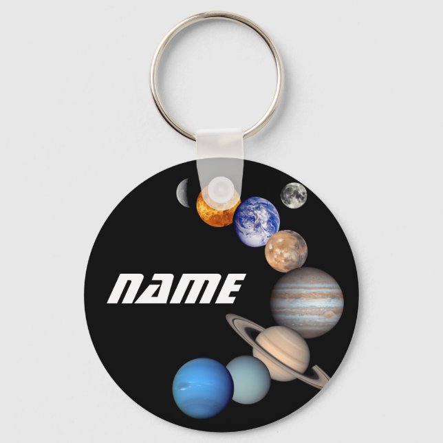 Llavero Sistema solar Montaje Fotos JPL - Nombre del Perso (Anverso)