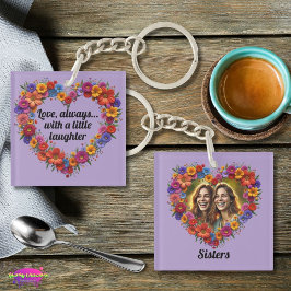 Llavero Sisterly Love in Bloom Acrylic Keychain