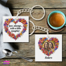 Llavero Sisterly Love in Bloom Acrylic Keychain