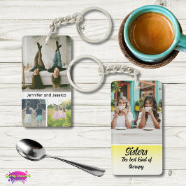 Llavero Sisters Photo Collage with Names, Best Therapy