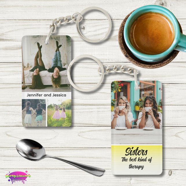 Llavero Sisters Photo Collage with Names, Best Therapy (Subido por el creador)