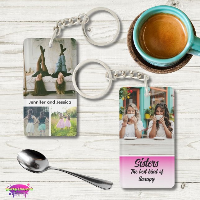Llavero Sisters Photo Collage with Names, Best Therapy (Subido por el creador)