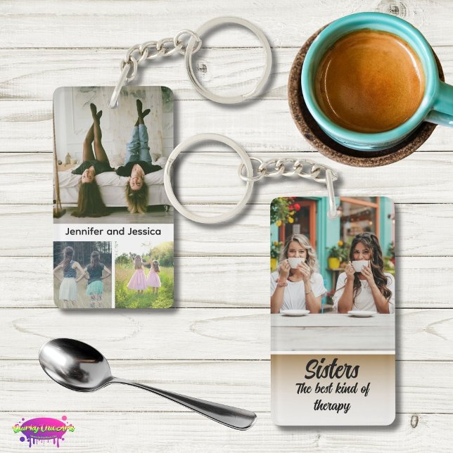 Llavero Sisters Photo Collage with Names, Best Therapy (Subido por el creador)