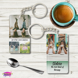 Llavero Sisters Photo Collage with Names, Best Therapy
