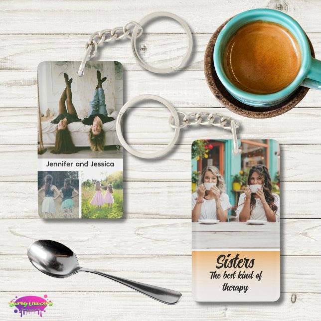 Llavero Sisters Photo Collage with Names, Best Therapy (Subido por el creador)