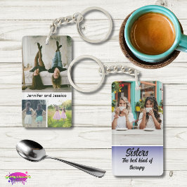 Llavero Sisters Photo Collage with Names, Best Therapy