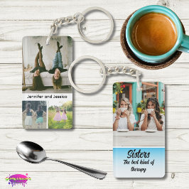 Llavero Sisters Photo Collage with Names, Best Therapy