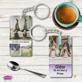 Llavero Sisters Photo Collage with Names, Best Therapy