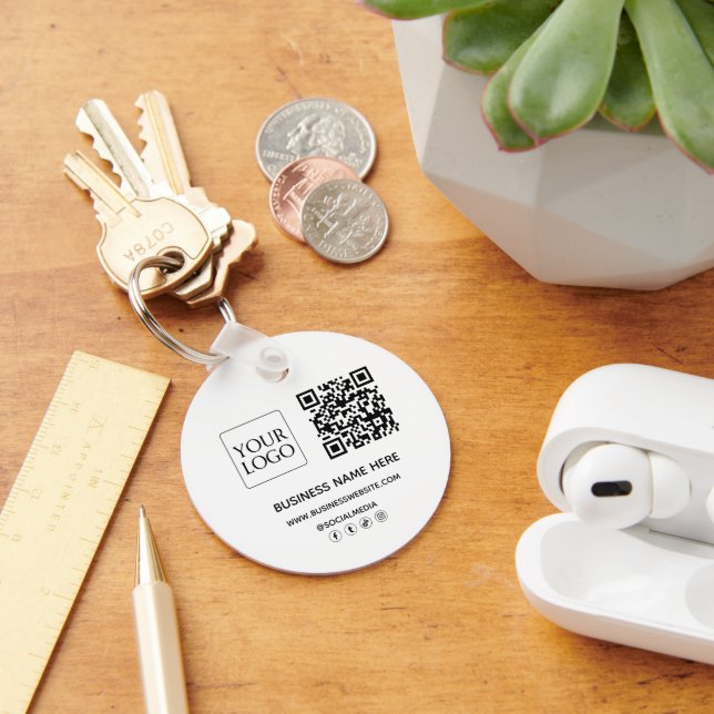 Llavero Sitio web del logotipo comercial del código QR del (Escritorio )