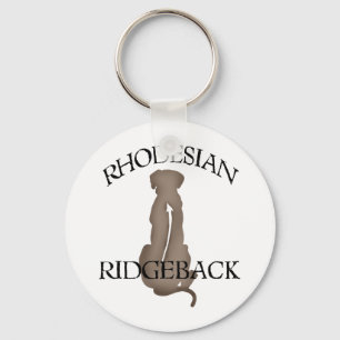 Llavero Sitting Ridgeback Rhodesian con texto