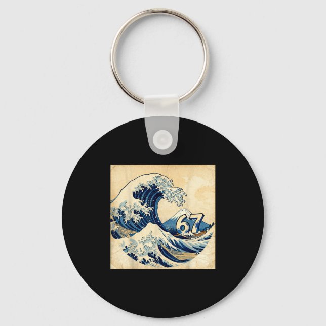 Llavero Six Seven 67 6-7 Japanese The Great Wave Off Kanag (Anverso)