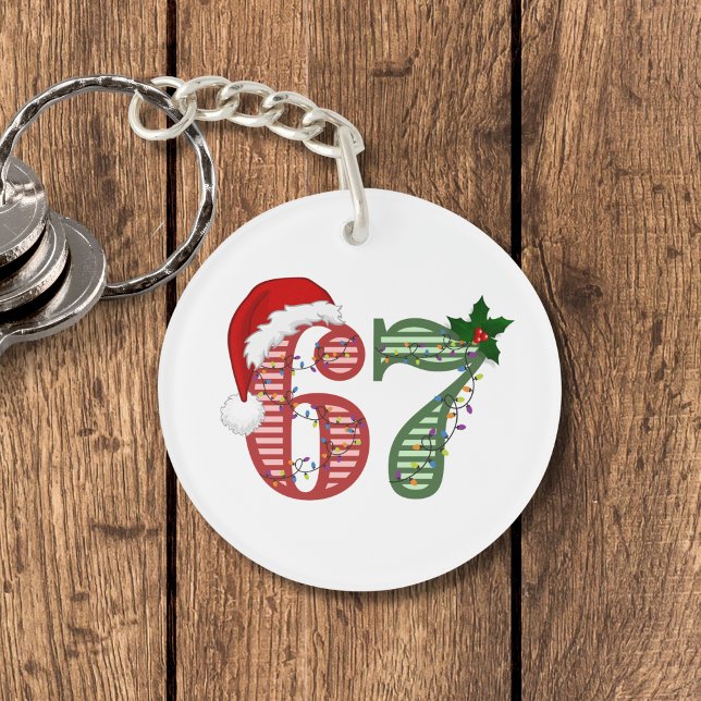 Llavero Six Seven 67 Christmas Holiday (67 six seven Christmas Key chain)