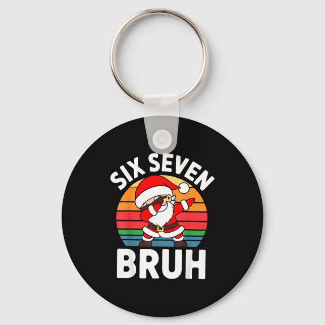 Llavero Six Seven Bruh Santa Dabbing Christmas  (Anverso)