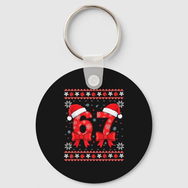Llavero Six Seven Christmas 6 7 Ugly Christmas Sweater Boy (Anverso)