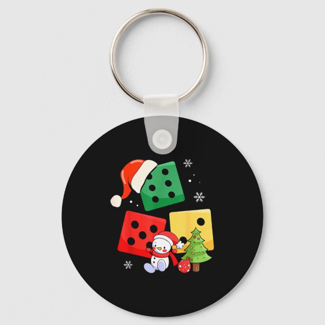 Llavero Six Seven Christmas Three Dice Santa Hat 67 Meme  (Anverso)