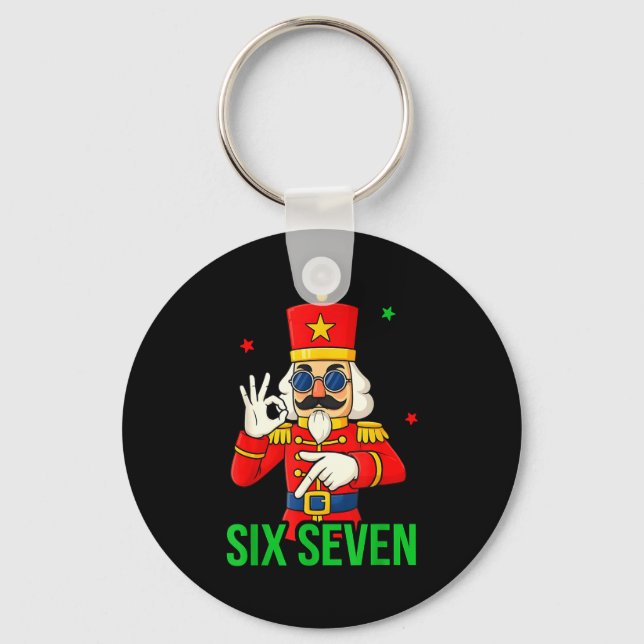Llavero Six Seven Meme Funny Holiday Toy Soldier  (Anverso)